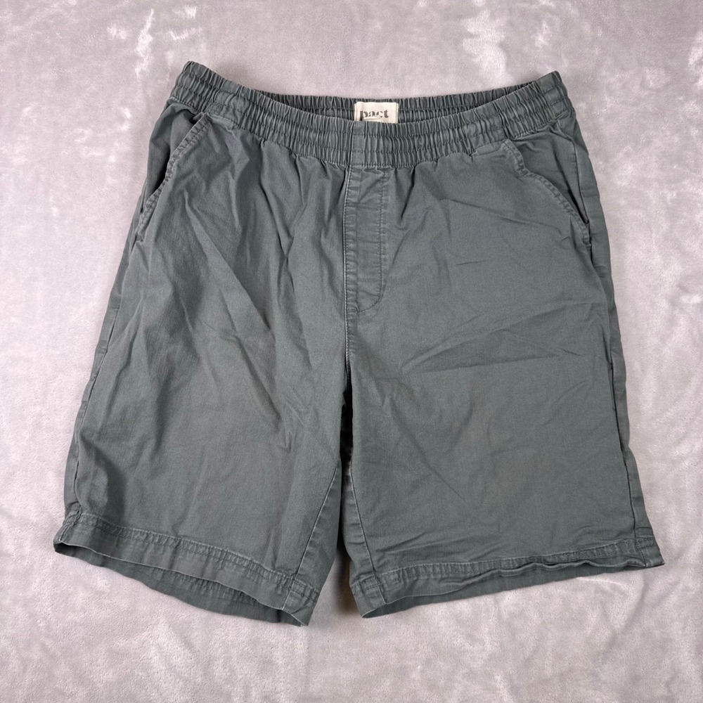 Pact Mens XL Charcoal Gray Organic Cotton Elastic‎ Waist Casual Shorts